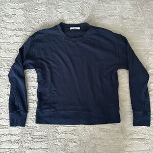 Navy crew neck perfectwhitetee sweatshirt